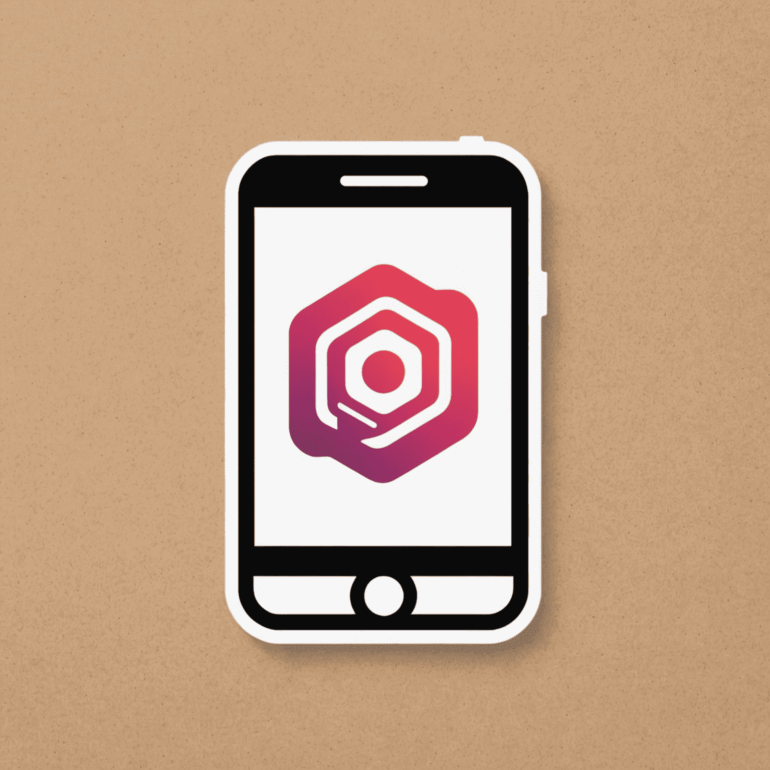 Sembdesar logo featuring a stylized mobile device with red and pink accents