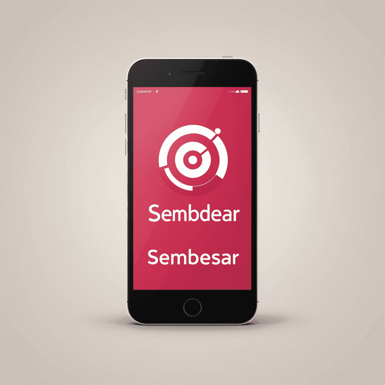 Sembdesar logo featuring a stylized mobile device with red and pink accents